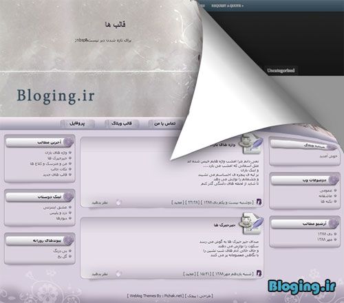 تبدیل ظاهر وبلاگ به سایت